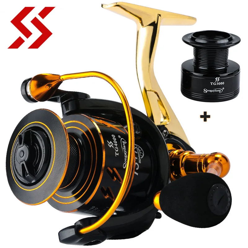 

Sougayilang 13+1BB 5.0:1 Fishing Reel 1000H 2000H 3000H 4000H Spinning Reel 8KG Max Drag Power Bass Carp Fishing Tackles