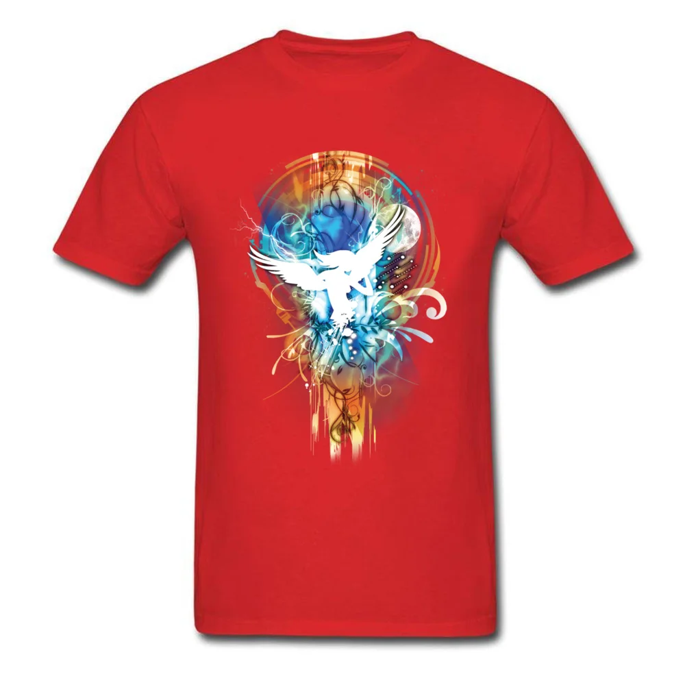 Angels Men New Arrival Design Tees O-Neck Mother Day 100% Cotton Fabric T Shirt Casual Short Sleeve Tee Shirts Angels red