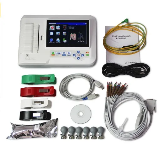 Touch Screen ECG Monitor 6-Channel Electrocardiograph 12-lead ECG/EKG Machine+PC Software,+ Printer,ECG600G
Touch Screen ECG Monitor 6-Channel Electrocardiograph 12-lead ECG/EKG Machine+PC Software,+ Printer,ECG600G