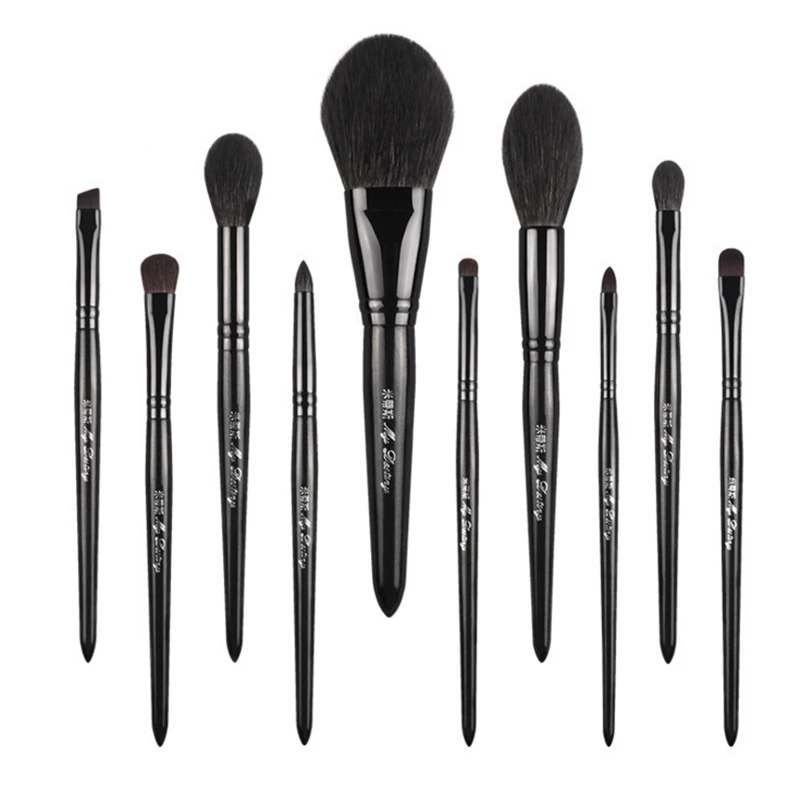 10Pcs Makeup Brushes Set Professional Black Natural Goat Hair Powder Blush Brush Eyeshadow Blending Cosmetic Brush
10Pcs Makeup Brushes Set Professional Black Natural Goat Hair Powder Blush Brush Eyeshadow Blending Cosmetic Brush