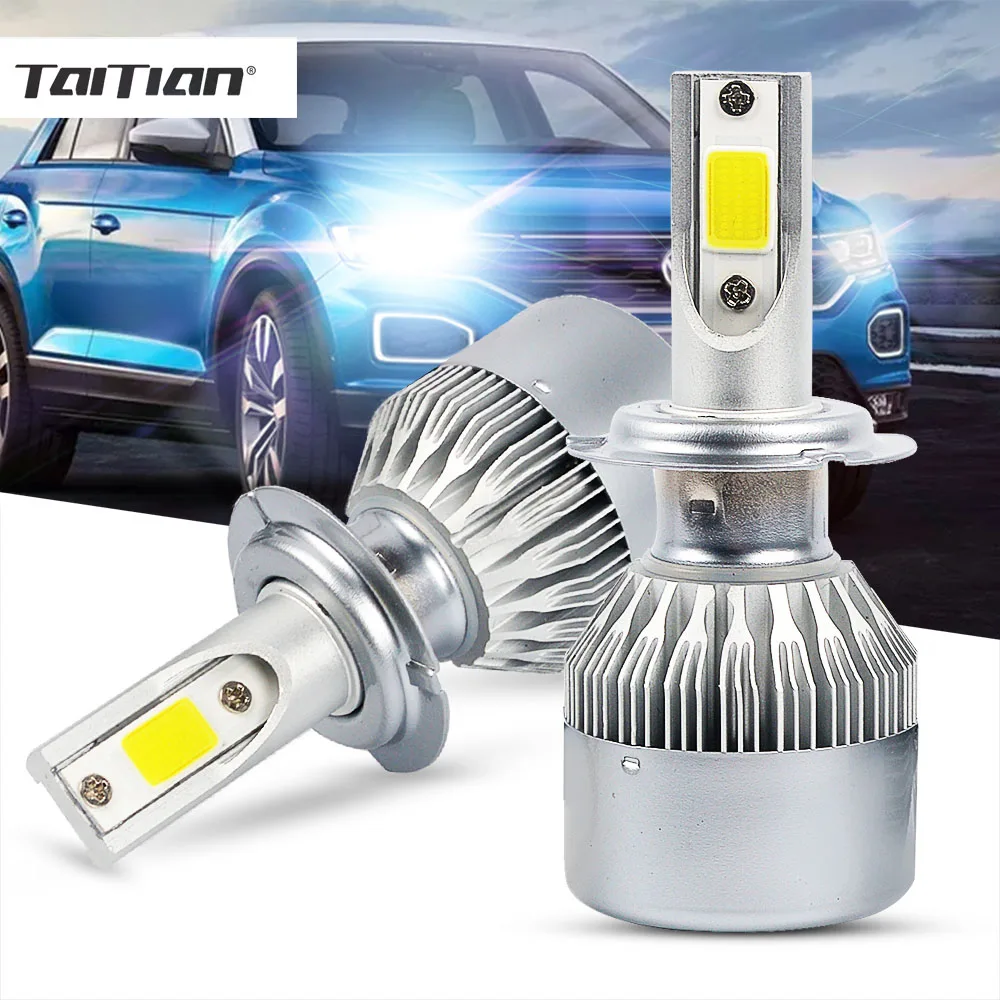 Taitian 2Pcs Car Headllight H4 super white Auto turbo LED H7 H1 H3 H8 H11 high power bulb 9005 HB3 9006 HB4 COB 12V 24V 7600LM
Taitian 2Pcs Car Headllight H4 super white Auto turbo LED H7 H1 H3 H8 H11 high power bulb 9005 HB3 9006 HB4 COB 12V 24V 7600LM
