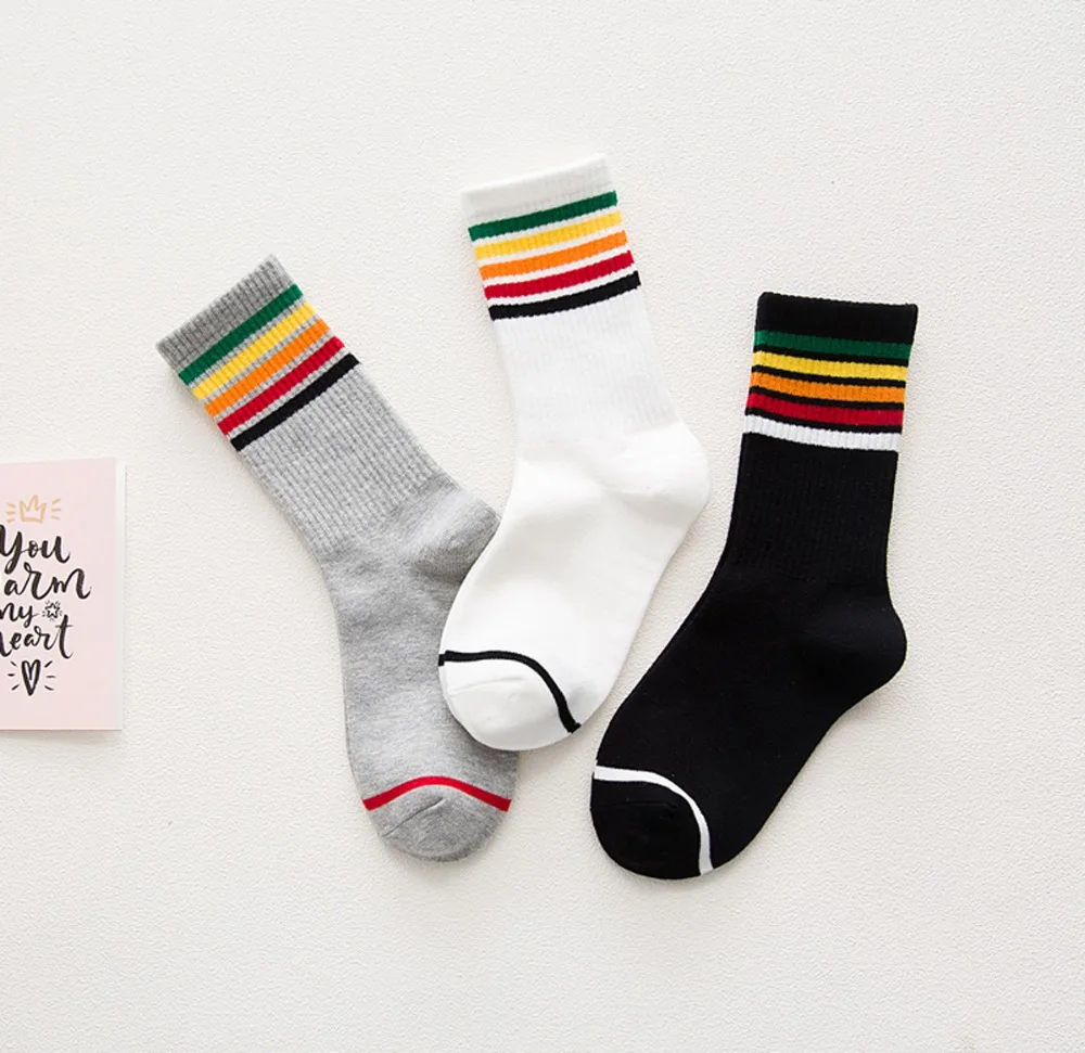 Women Cotton Socks Spring Autumn Rainbow Crew Heap Socks Color Fashion Jacquard Breathable Sweat Absorb Sport Solid Casual
Women Cotton Socks Spring Autumn Rainbow Crew Heap Socks Color Fashion Jacquard Breathable Sweat Absorb Sport Solid Casual