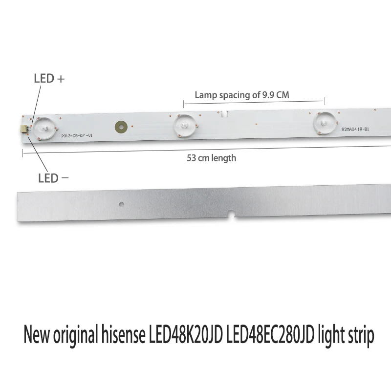 New led light strip original for hisense LED48K20JD LED48EC280JD light strip 6 light length 53CM
New led light strip original for hisense LED48K20JD LED48EC280JD light strip 6 light length 53CM