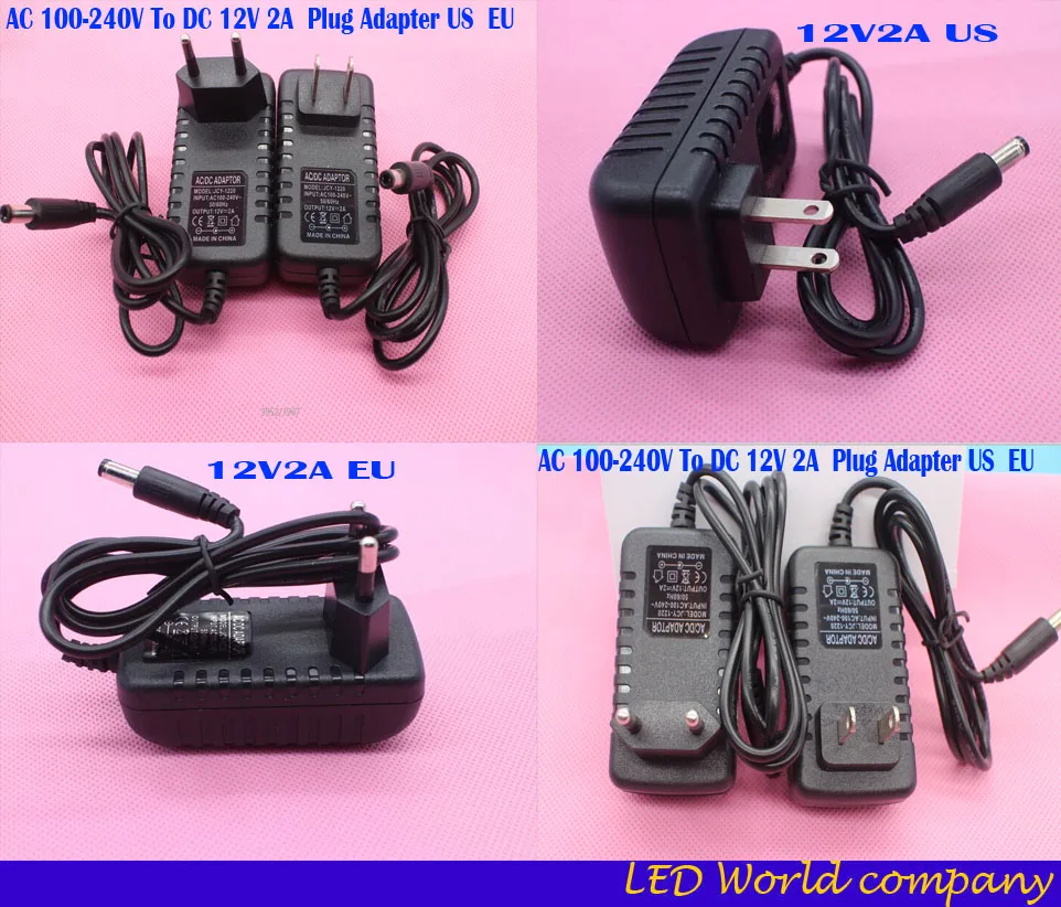 free shipping AC 100-240V To DC 12V 2A EU US Plug Adapter Power Supply For 3528 530 5050 Strip LED
free shipping AC 100-240V To DC 12V 2A EU US Plug Adapter Power Supply For 3528 530 5050 Strip LED