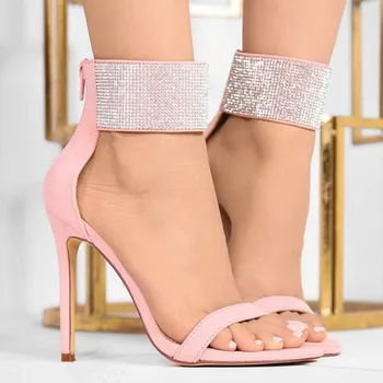 EMMA KING Open Toe Crystal Diomand Womens Shoes Party Thin Heels Zipper Big Size 43 Ladies Sandals Wedding Summer Red Black Pink
EMMA KING Open Toe Crystal Diomand Womens Shoes Party Thin Heels Zipper Big Size 43 Ladies Sandals Wedding Summer Red Black Pink