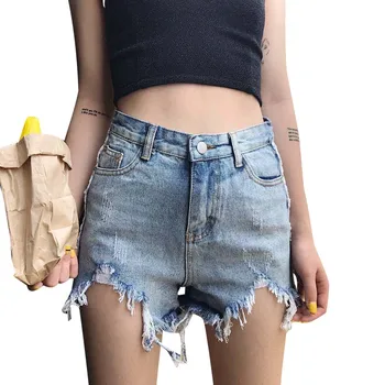 Summer Women Denim Shorts 2019 New High Waist Ripped Short Jeans Femme Tassel Bandage Hot Beach Booty Shorts for Woman Pantalon
Summer Women Denim Shorts 2019 New High Waist Ripped Short Jeans Femme Tassel Bandage Hot Beach Booty Shorts for Woman Pantalon