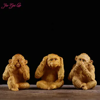 JIA-GUI LUO 6.8CM Boxwood woodcarving creative ornaments monkey wooden crafts office decoration gift Monkey model statue A035
JIA-GUI LUO 6.8CM Boxwood woodcarving creative ornaments monkey wooden crafts office decoration gift Monkey model statue A035