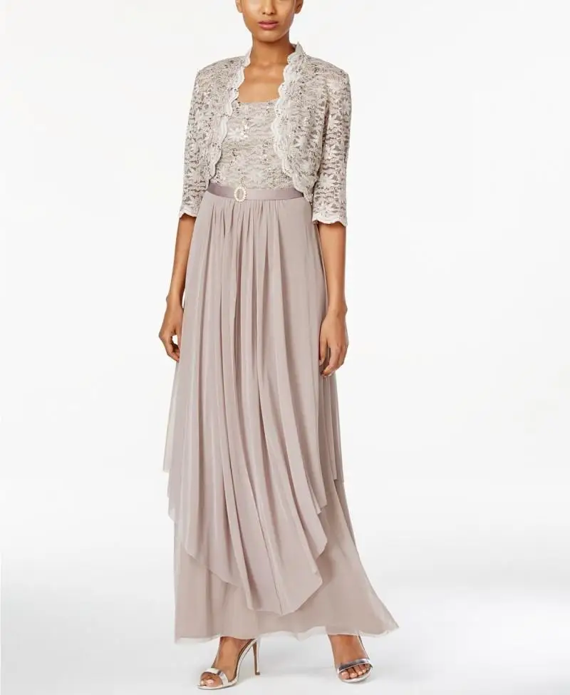 vestido novia Lace Beaded Sequins ankle-Length Plus Size Tiered evening Prom Gowns 2018 Mother of the Bride Dresses with jacket
vestido novia Lace Beaded Sequins ankle-Length Plus Size Tiered evening Prom Gowns 2018 Mother of the Bride Dresses with jacket