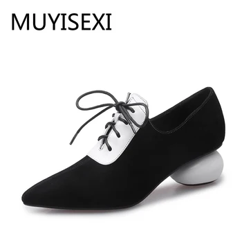 Egg High Heel Shoes Genuine Leather Pointed Toe Casual Women Shoes British Style Women Heels Shoes 4.5 cm FLD01 MUYISEXI
Egg High Heel Shoes Genuine Leather Pointed Toe Casual Women Shoes British Style Women Heels Shoes 4.5 cm FLD01 MUYISEXI