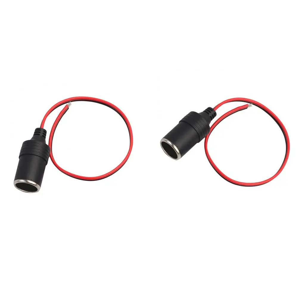 2Pieces Cigarette Lighter Extension Cord Cable Heavy Duty 1feet 12V/24V Car Charger with Cigarette Lighter Socket, 10A