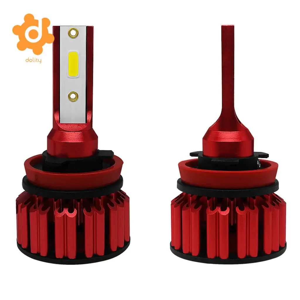 2PCS/SET Q6-HB3/9005/H10 Led Headlight Bulbs Kit Mini Design 25W 3000LM 6000K IP68 QUALITY RED