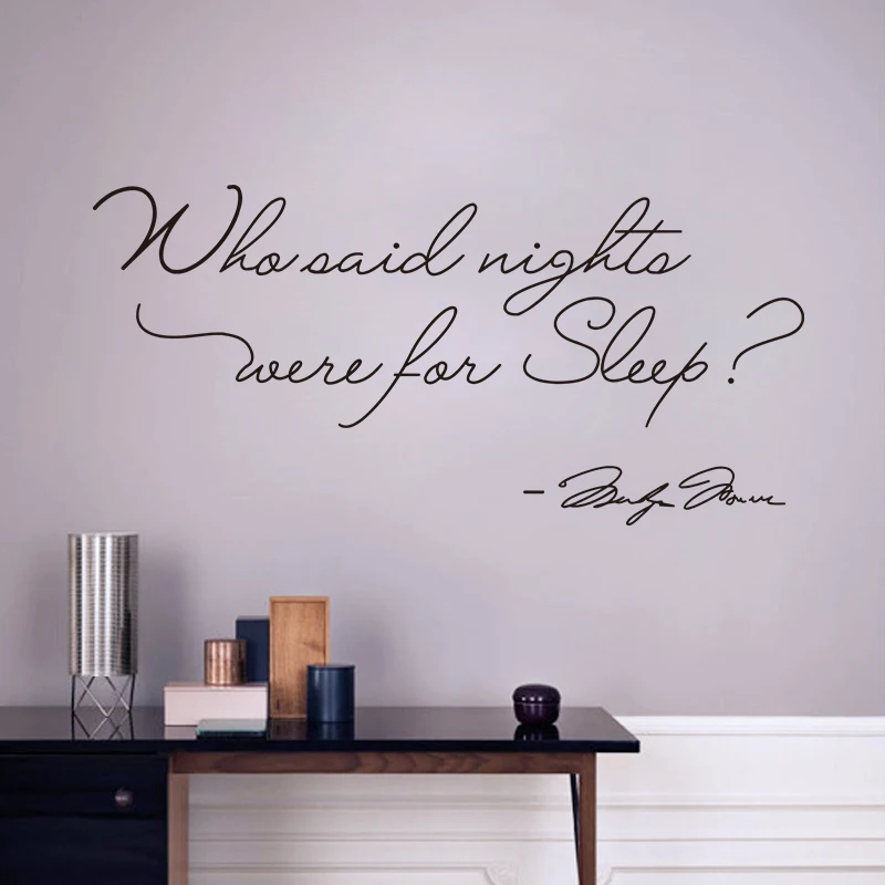 Decorative Who said nights were for sleep vinyl wall stickers sticker quotes lettering bedroom home decor decal
Decorative Who said nights were for sleep vinyl wall stickers sticker quotes lettering bedroom home decor decal