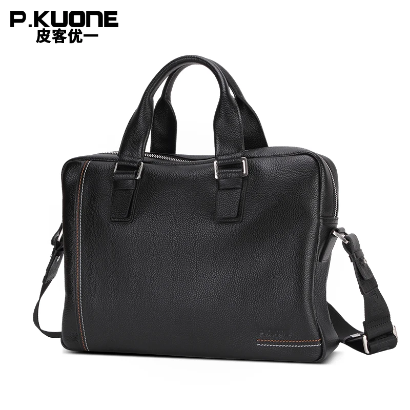 P.KUONE Genuine Leather Man Fashion Briefcase Business Male Shoulder Bag Casual Luxury Brand Travel Handbag Designer Laptop Bag
P.KUONE Genuine Leather Man Fashion Briefcase Business Male Shoulder Bag Casual Luxury Brand Travel Handbag Designer Laptop Bag