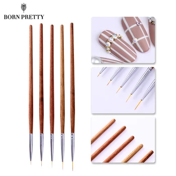 5 Pcs Nail Liner Brush Set Redwood Handle Drawing Painting UV Gel Acrylic Pen Nail Art Tool Kit
5 Pcs Nail Liner Brush Set Redwood Handle Drawing Painting UV Gel Acrylic Pen Nail Art Tool Kit