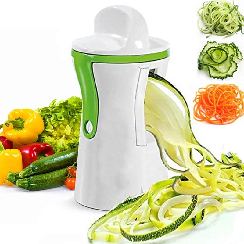 Vegetable Spiralizer Handheld Spiral Cutter Graters Carrot Cucumis Sativus Slicer Spaghetti Pasta Kitchen Cooking Tools F0460
Vegetable Spiralizer Handheld Spiral Cutter Graters Carrot Cucumis Sativus Slicer Spaghetti Pasta Kitchen Cooking Tools F0460