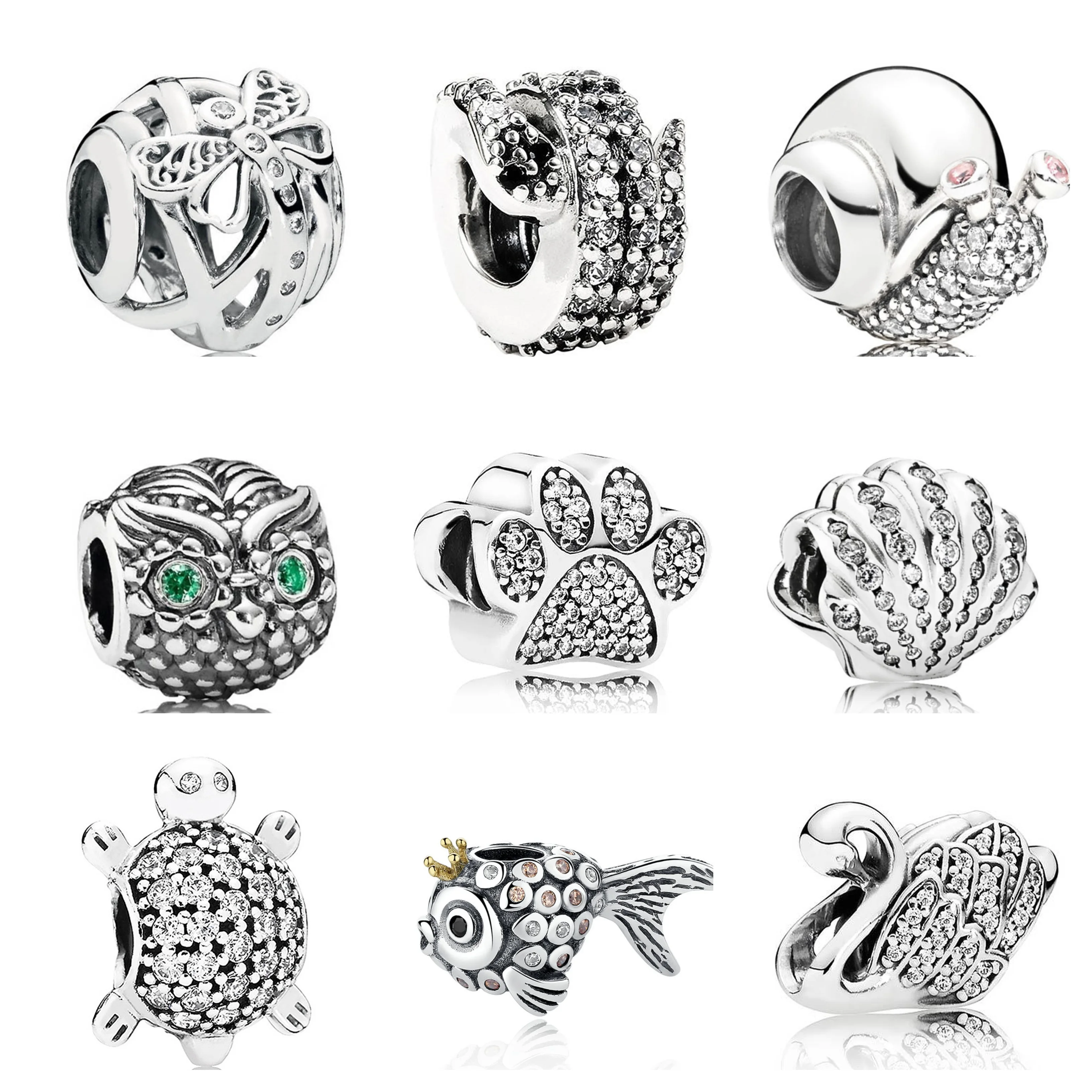 Authentic 925 Sterling Silver Green Frog Gold Bee Fish Bird Elephant Monkey Tortoise Footprint Charm Dangle CZ Bead Fit Bracelet
Authentic 925 Sterling Silver Green Frog Gold Bee Fish Bird Elephant Monkey Tortoise Footprint Charm Dangle CZ Bead Fit Bracelet