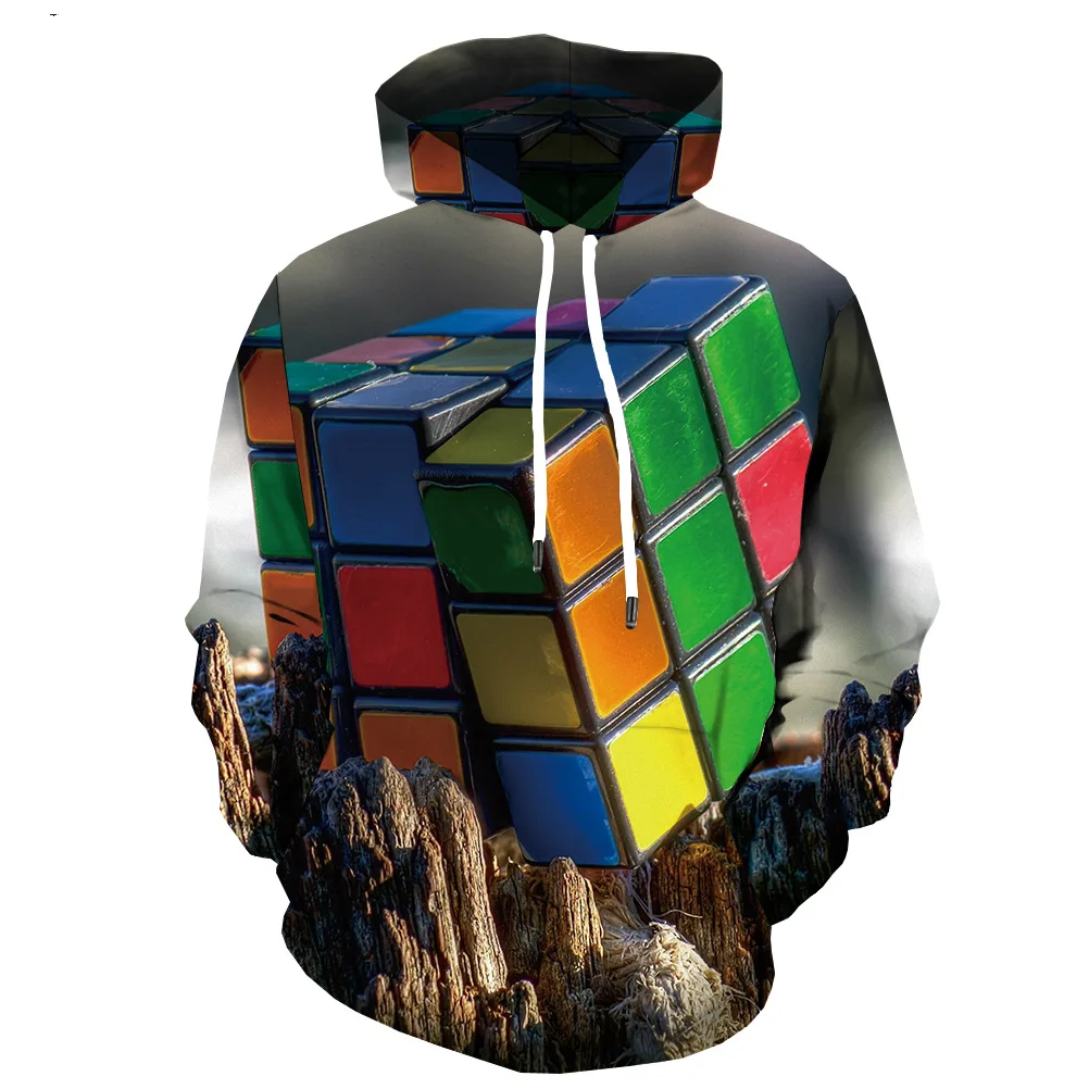 New Men's 3-d Hoodies Cross-border Explosion Rubik's Cube 3-d Pullover Digital Printing Long Sleeves Streetwear Hoodie 2019
New Men's 3-d Hoodies Cross-border Explosion Rubik's Cube 3-d Pullover Digital Printing Long Sleeves Streetwear Hoodie 2019