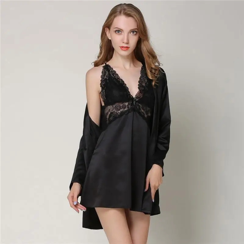 Euramerican Women Sexy Lingerie Set Temptation V-Neck Lolita Dress Female Silk Sleepwear Nightclub Vintage Nightgown
Euramerican Women Sexy Lingerie Set Temptation V-Neck Lolita Dress Female Silk Sleepwear Nightclub Vintage Nightgown