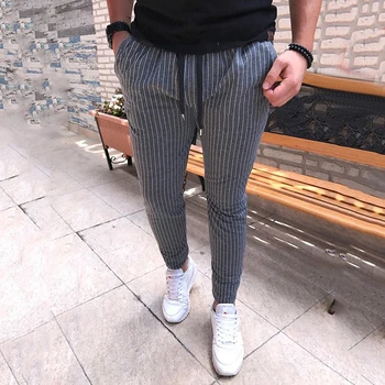 New Striped Pencil Pants Joggers Pantalon Homme Casual Drawstring Trousers Male Streetwear Fashion Breathable All-match Trousers
New Striped Pencil Pants Joggers Pantalon Homme Casual Drawstring Trousers Male Streetwear Fashion Breathable All-match Trousers