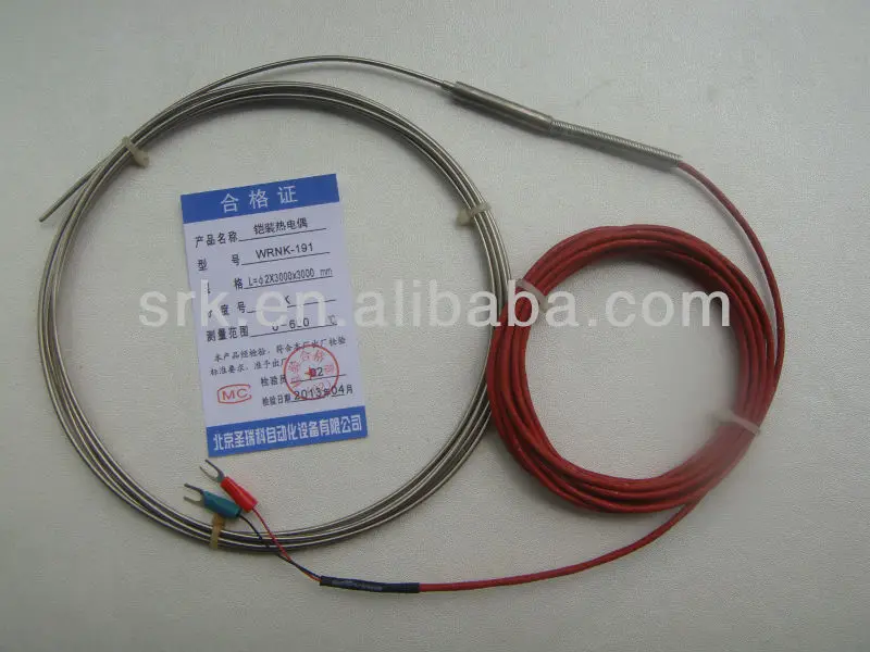 China Post Free Shipping 2*3000mm*3M Cable Minral Insulated thermocouple K type
China Post Free Shipping 2*3000mm*3M Cable Minral Insulated thermocouple K type