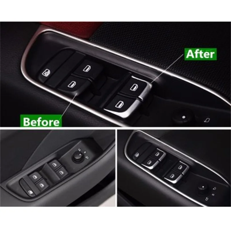 4pcs Chrome Interior Air conditioner Vent Outlet Cover Trim For Audi A3 8V 12-15
