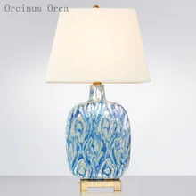 High-end customized American Retro Blue Gradient Ceramic desk lamp bedside lamp creative hand-painted decorative desk lamp
High-end customized American Retro Blue Gradient Ceramic desk lamp bedside lamp creative hand-painted decorative desk lamp