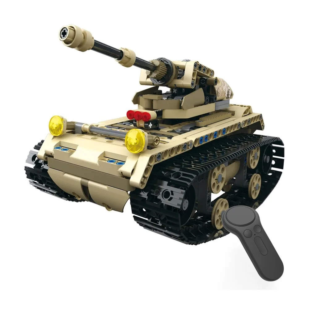 DIY RC Tank 2.4G 4H USB Charging Building Block Simulated Light Track Tank Electric RC Car Model For Children
DIY RC Tank 2.4G 4H USB Charging Building Block Simulated Light Track Tank Electric RC Car Model For Children
