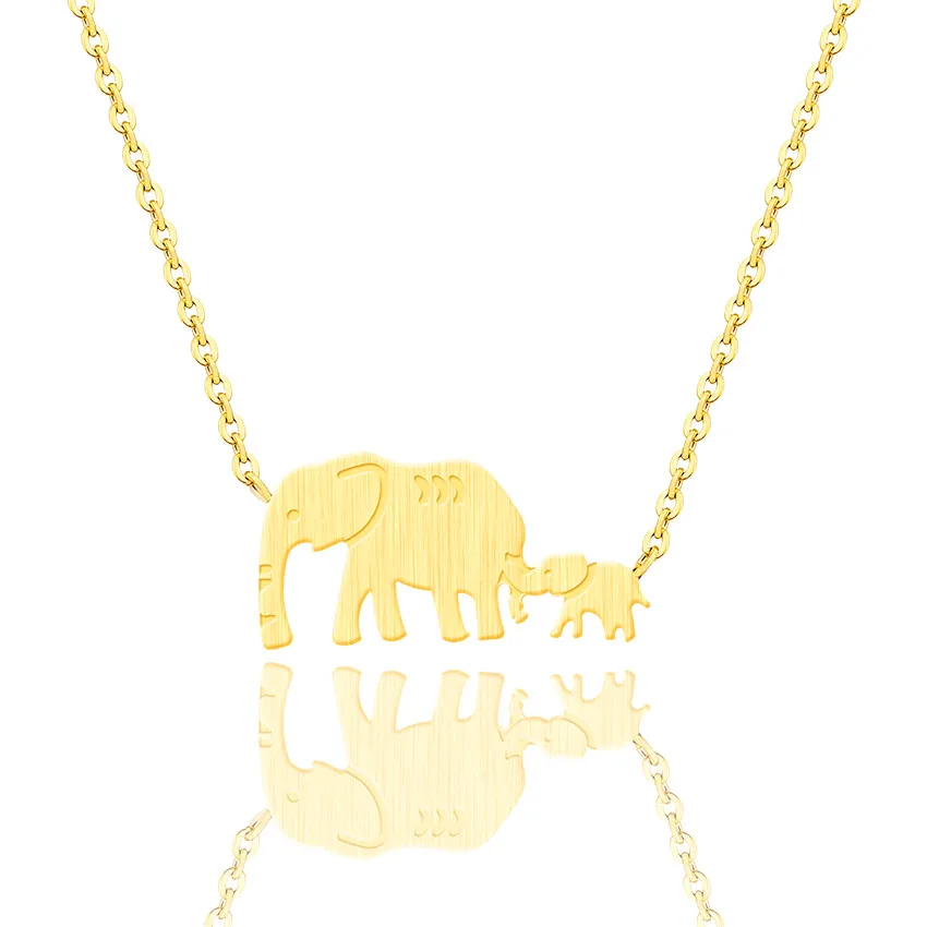 Family Jewelry Gold Silver Color Mom Baby Elephant Choker Necklace Women Stainless Steel Chain Animal Collier Femme Erkek Kolye
Family Jewelry Gold Silver Color Mom Baby Elephant Choker Necklace Women Stainless Steel Chain Animal Collier Femme Erkek Kolye