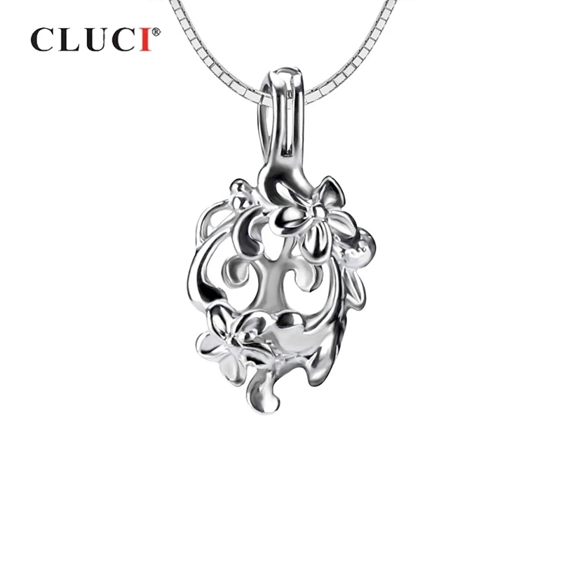 CLUCI Real 925 Sterling Silver Cage Pendant Fine Jewelry Plumeria Rubra Flower Shaped Women Silver 925 Pearl Cage Locket
CLUCI Real 925 Sterling Silver Cage Pendant Fine Jewelry Plumeria Rubra Flower Shaped Women Silver 925 Pearl Cage Locket
