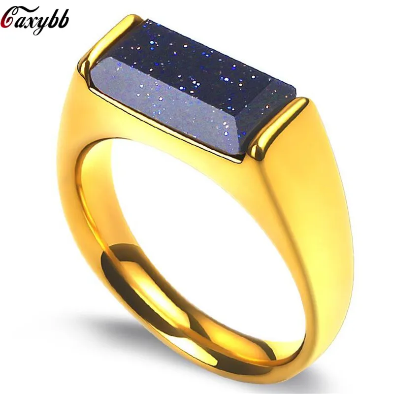 Men Ring Blue CZ Stone Square Top Stainless Steel Gold Color Daily Male Alliance Jewelry Size 7-11
Men Ring Blue CZ Stone Square Top Stainless Steel Gold Color Daily Male Alliance Jewelry Size 7-11