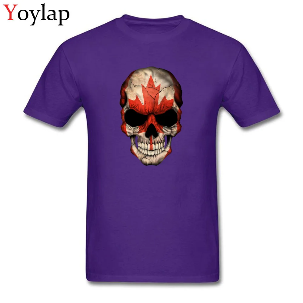 Canadian Flag Skull_purple