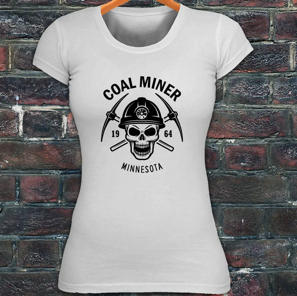 100% Cotton Short Sleeve Tee Shirts MINNESOTA MINER SKULL COAL PICK AXE MOUNTAIN women's T shirt
100% Cotton Short Sleeve Tee Shirts MINNESOTA MINER SKULL COAL PICK AXE MOUNTAIN women's T shirt