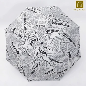 Retro Newspaper Umbrella Portable Sunny Anti-Uv Creative High Quality Waterproof Umbrella Regenschirm Rain Umbrellas QKW141
Retro Newspaper Umbrella Portable Sunny Anti-Uv Creative High Quality Waterproof Umbrella Regenschirm Rain Umbrellas QKW141