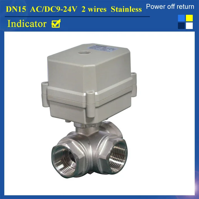 TF15-S3-C BSP/NPT 1/2'' DN15 3-Way L Type Motor Operatedl Valve Stainless Steel AC/DC9-24V 2 Wires Power Off Return High Quality
TF15-S3-C BSP/NPT 1/2'' DN15 3-Way L Type Motor Operatedl Valve Stainless Steel AC/DC9-24V 2 Wires Power Off Return High Quality