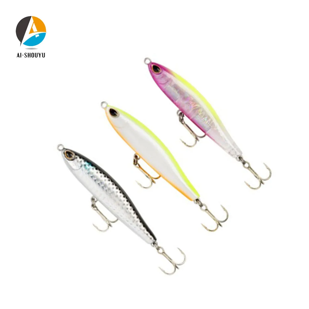 AI-SHOUYU 1pc Pencil Fishing Lure Hard Bait 80mm 18g Artificial Isca Bait with 2 Treble Hooks Wobblers 3D Eyes Fising Tackle
AI-SHOUYU 1pc Pencil Fishing Lure Hard Bait 80mm 18g Artificial Isca Bait with 2 Treble Hooks Wobblers 3D Eyes Fising Tackle