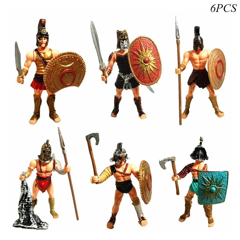 Pretend Medieval War Game Battle Toy Ancient Roman Warrior Model Play House Retro Toy Contradiction Warrior 6PCS Gift For Boy 
Pretend Medieval War Game Battle Toy Ancient Roman Warrior Model Play House Retro Toy Contradiction Warrior 6PCS Gift For Boy