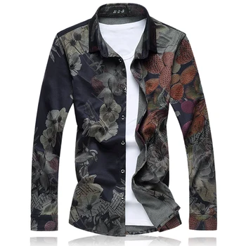 Long-Sleeved Flower Shirt Men Asia size S - 7XL Men Shirt Fashion Casual Mens Shirts Cotton and Polyester Fabric
Long-Sleeved Flower Shirt Men Asia size S - 7XL Men Shirt Fashion Casual Mens Shirts Cotton and Polyester Fabric