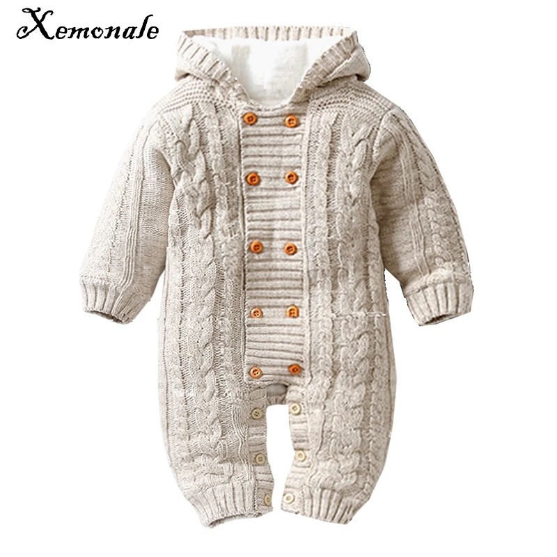 Xemonale Thick Warm Infant Baby Rompers Winter Clothes Newborn Baby Boy Girl Knitted Sweater Jumpsuit Hooded Toddler Outerwear
Xemonale Thick Warm Infant Baby Rompers Winter Clothes Newborn Baby Boy Girl Knitted Sweater Jumpsuit Hooded Toddler Outerwear