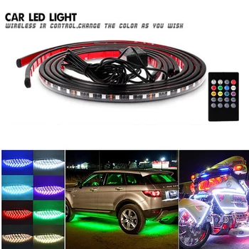 4Pcs Car LED Underglow/Glow/Undercar Lights Kit Interior Dash Lights Strip RGB Multicolor Neon Underbody System Lights With 2018
4Pcs Car LED Underglow/Glow/Undercar Lights Kit Interior Dash Lights Strip RGB Multicolor Neon Underbody System Lights With 2018