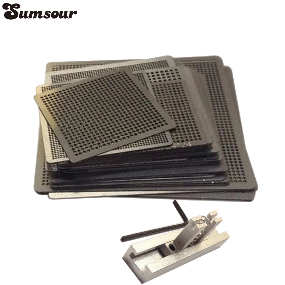 29pcs Universal Direct Heating BGA Stencils Templates + Reballing Jig For Chip Rework Repair Soldering Kit
29pcs Universal Direct Heating BGA Stencils Templates + Reballing Jig For Chip Rework Repair Soldering Kit