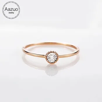 Aazuo 100% 18K Rose Gold Real Diamond IJ Si Mirco Paved Small Round Ring for Woman Charm Jewelry Fashion Love Gift tiny thin
Aazuo 100% 18K Rose Gold Real Diamond IJ Si Mirco Paved Small Round Ring for Woman Charm Jewelry Fashion Love Gift tiny thin