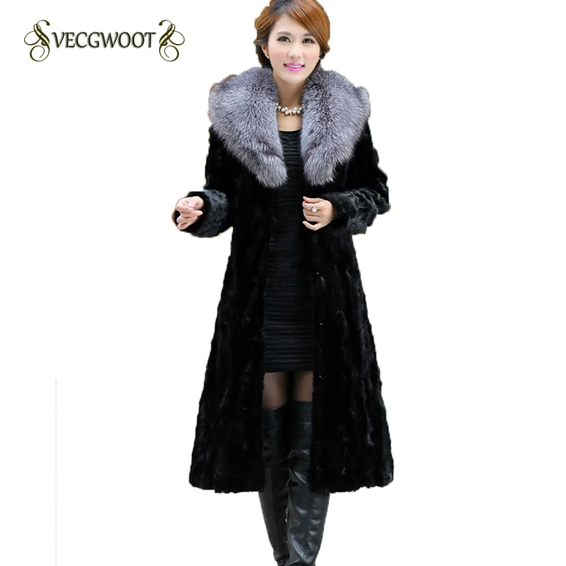 Winter Imitation Mink Fur Coat Women New Long Black Slim Imitation Fox fur Collar Warm Fur Coat Large Size Female S-7XL WYT337
Winter Imitation Mink Fur Coat Women New Long Black Slim Imitation Fox fur Collar Warm Fur Coat Large Size Female S-7XL WYT337