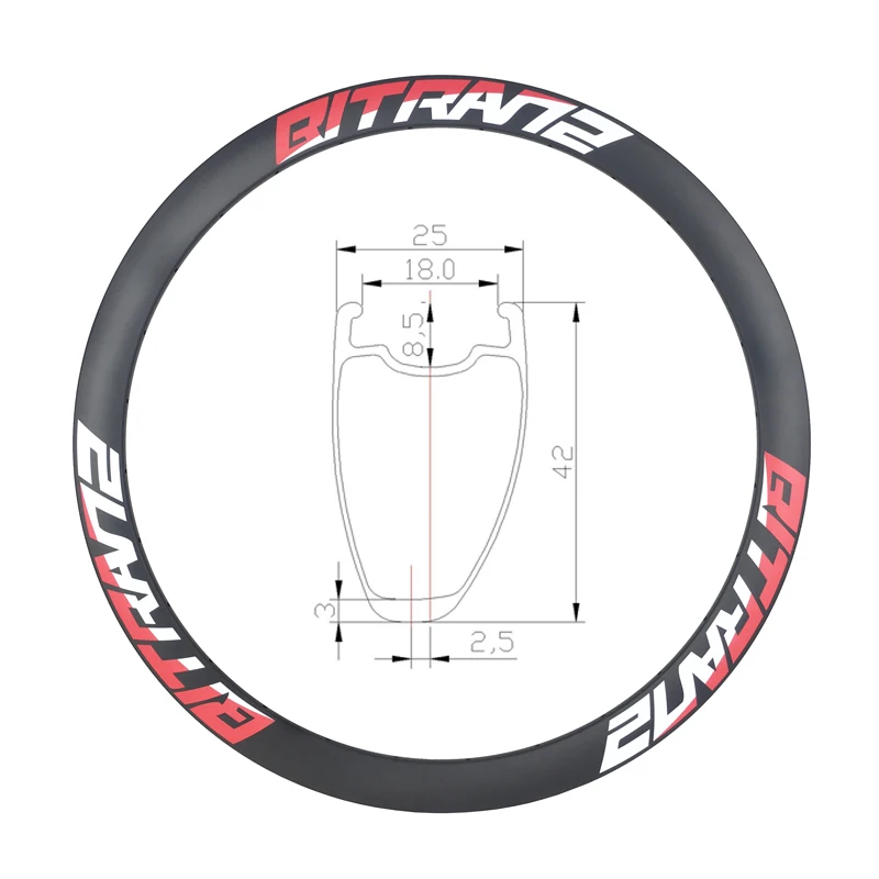 LIENGU Super light 380g 700c 42mm asymmetric tubeless road bike disc brake carbon rim outter width 25mm cyclocross road racing
LIENGU Super light 380g 700c 42mm asymmetric tubeless road bike disc brake carbon rim outter width 25mm cyclocross road racing