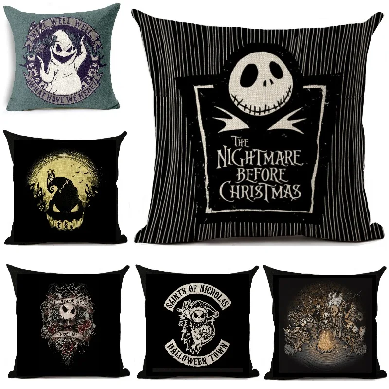Halloween Cartoon Skull Jack Printed Cushion Cover Nightmare Before Christmas Decorative Sofa Car Chair Home Decor Pillow Case
Halloween Cartoon Skull Jack Printed Cushion Cover Nightmare Before Christmas Decorative Sofa Car Chair Home Decor Pillow Case