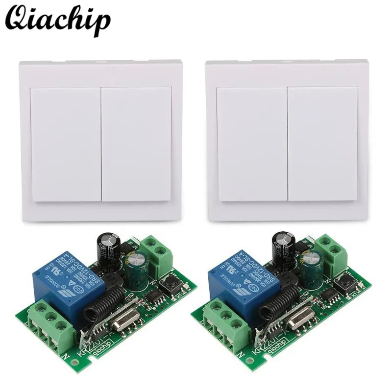 

433 Mhz Wireless RF 86 Wall Panel Transmitter and AC 110V 220V 1CH Remote Control Switch Receiver For Hall Bedroom Light Z40