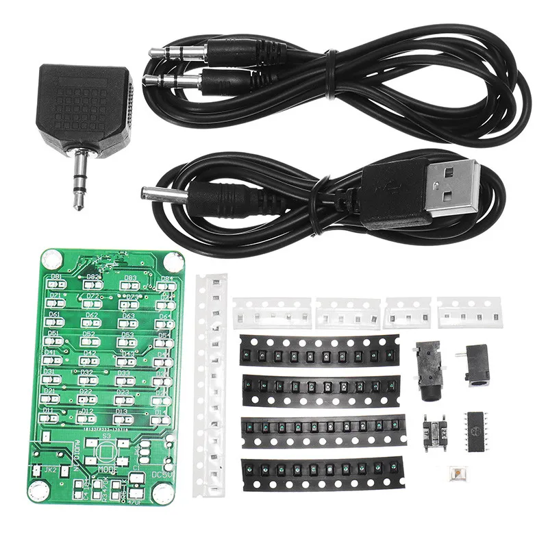 8*4 Level Indicator Kit SMD Soldering Practice Board Audio Spectrum Indicator Electronic Production Parts DIY Kit AMP board
8*4 Level Indicator Kit SMD Soldering Practice Board Audio Spectrum Indicator Electronic Production Parts DIY Kit AMP board