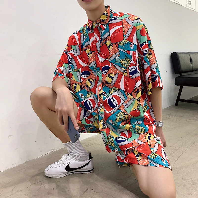 2019 Summer Men's New Leisure Tide Short Sleeve Shirt And Short Male Flower Printing Clothing Suit Set Tracksuits Clothes S-XL
2019 Summer Men's New Leisure Tide Short Sleeve Shirt And Short Male Flower Printing Clothing Suit Set Tracksuits Clothes S-XL