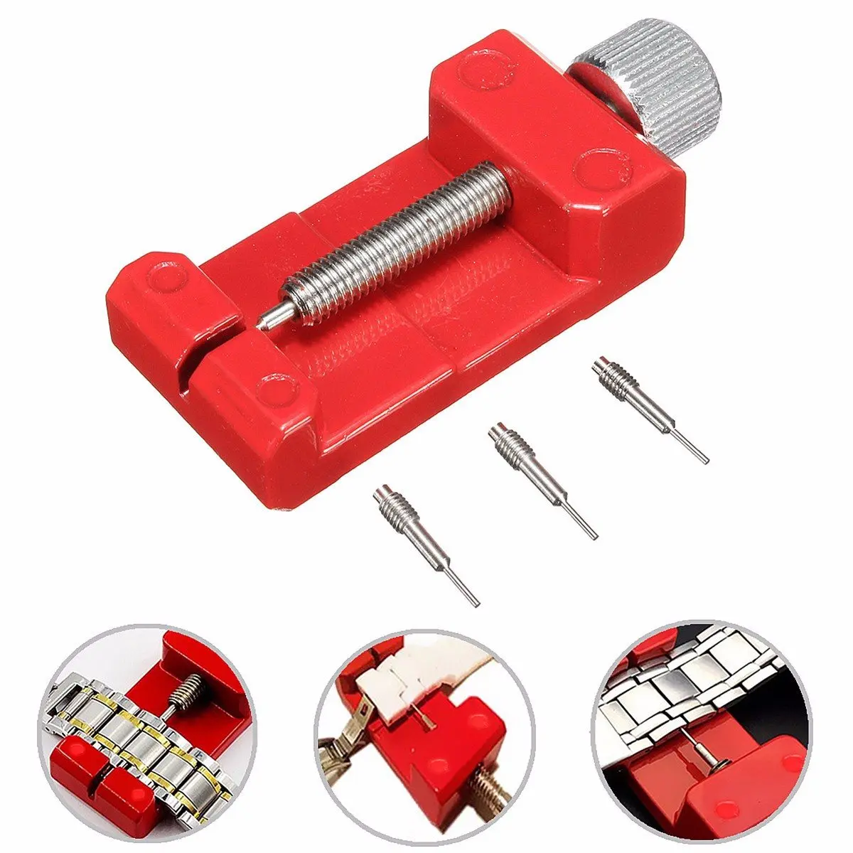 Regulable Metal Watch Band Bracelet Strap Link Remover Repair Tool With Pins Adjust Add Lines Chain Pins Removal Tools
Regulable Metal Watch Band Bracelet Strap Link Remover Repair Tool With Pins Adjust Add Lines Chain Pins Removal Tools