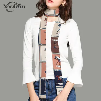 YOUHAN 2018 Narrow scarf Women Fashion Scarves Spring Summer High Density Chiffon Lady Long Scarf Belt Small Scraf Ribbon
YOUHAN 2018 Narrow scarf Women Fashion Scarves Spring Summer High Density Chiffon Lady Long Scarf Belt Small Scraf Ribbon