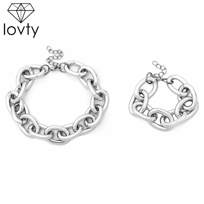 lovty Link Chain Necklace Bracelet Set Punk Hiphop Gold Silver Necklace Bracelet Hip Hop for Men Jewelry Necklaces
lovty Link Chain Necklace Bracelet Set Punk Hiphop Gold Silver Necklace Bracelet Hip Hop for Men Jewelry Necklaces
